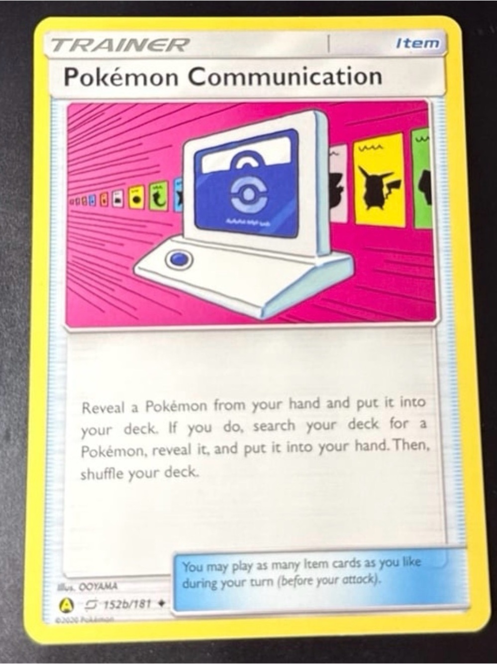 Pokémon Communication 152B/181 Rare 2020 released Alternate art promos trainer